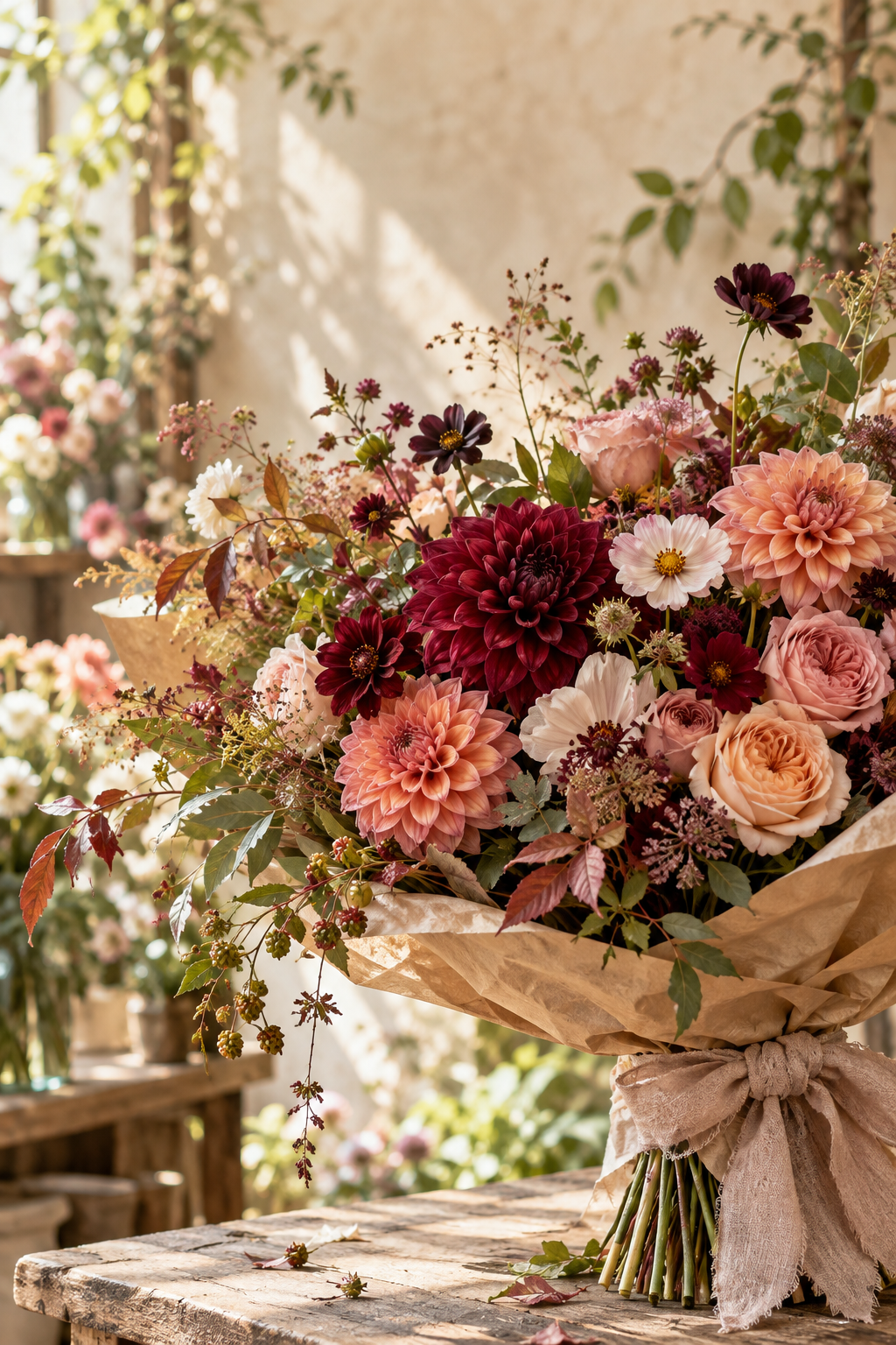 Bouquet coloré de fleurs de saison